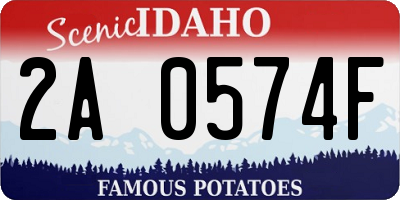 ID license plate 2A0574F