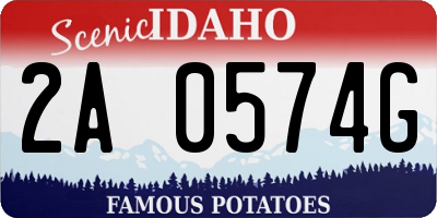 ID license plate 2A0574G
