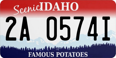 ID license plate 2A0574I