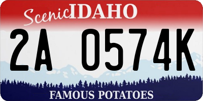 ID license plate 2A0574K