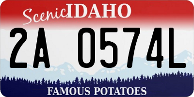 ID license plate 2A0574L