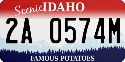 ID license plate 2A0574M