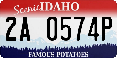ID license plate 2A0574P