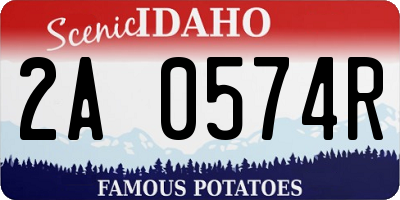 ID license plate 2A0574R