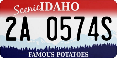 ID license plate 2A0574S