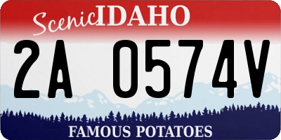 ID license plate 2A0574V