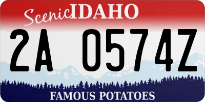 ID license plate 2A0574Z