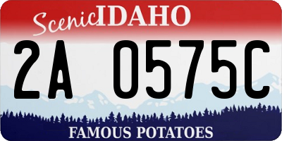 ID license plate 2A0575C