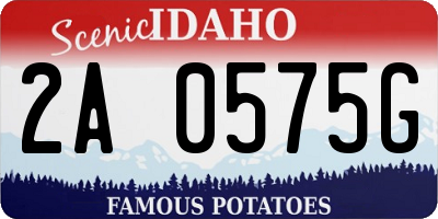 ID license plate 2A0575G
