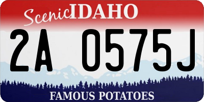 ID license plate 2A0575J