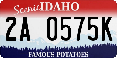 ID license plate 2A0575K