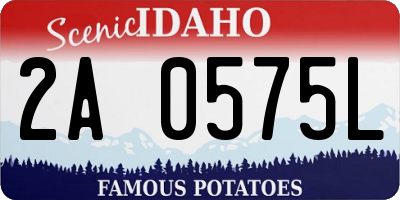 ID license plate 2A0575L