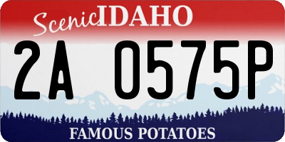 ID license plate 2A0575P