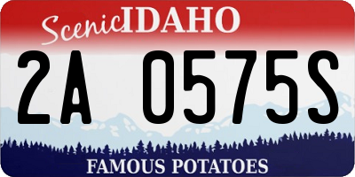 ID license plate 2A0575S