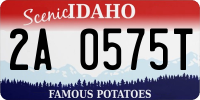 ID license plate 2A0575T
