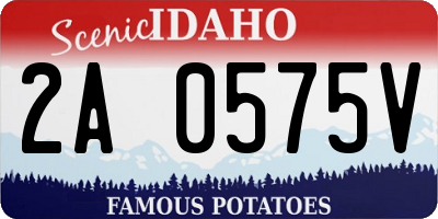 ID license plate 2A0575V
