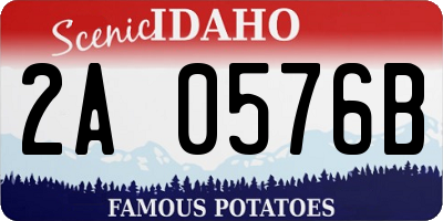 ID license plate 2A0576B
