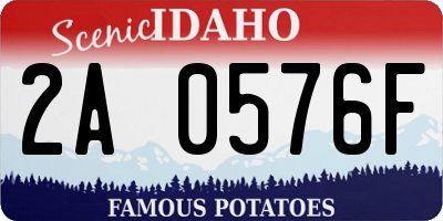 ID license plate 2A0576F