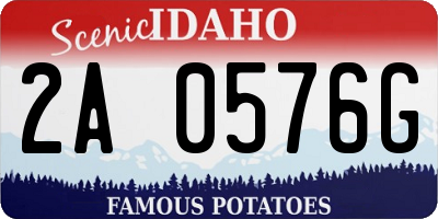 ID license plate 2A0576G