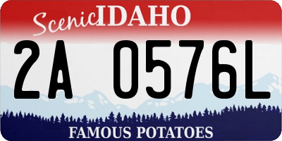 ID license plate 2A0576L