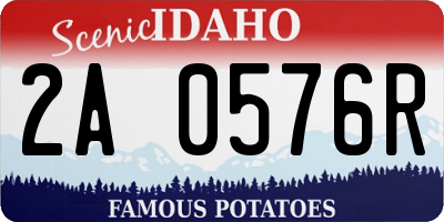 ID license plate 2A0576R