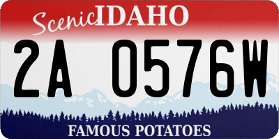 ID license plate 2A0576W