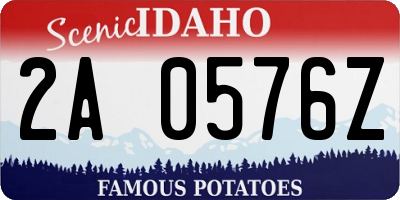 ID license plate 2A0576Z