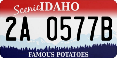 ID license plate 2A0577B