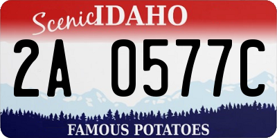 ID license plate 2A0577C