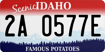 ID license plate 2A0577E