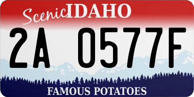 ID license plate 2A0577F