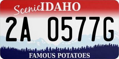 ID license plate 2A0577G