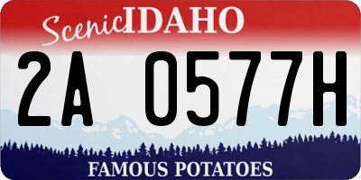 ID license plate 2A0577H