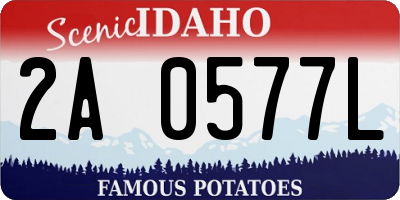 ID license plate 2A0577L