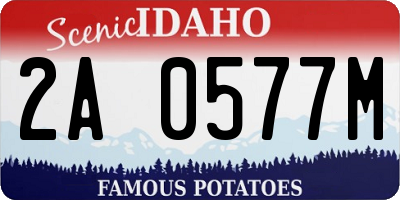 ID license plate 2A0577M
