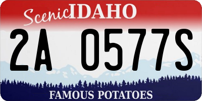 ID license plate 2A0577S