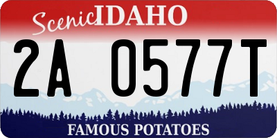 ID license plate 2A0577T
