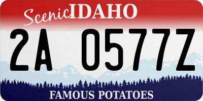 ID license plate 2A0577Z