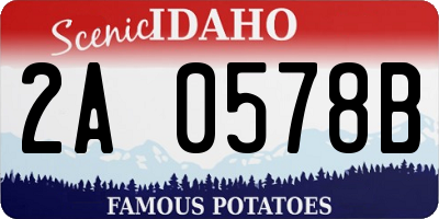 ID license plate 2A0578B