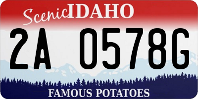 ID license plate 2A0578G