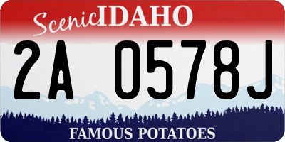 ID license plate 2A0578J