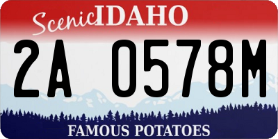ID license plate 2A0578M