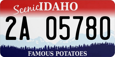 ID license plate 2A0578O