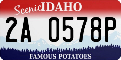 ID license plate 2A0578P