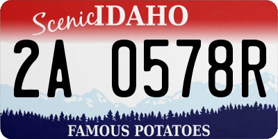 ID license plate 2A0578R
