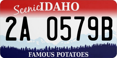 ID license plate 2A0579B