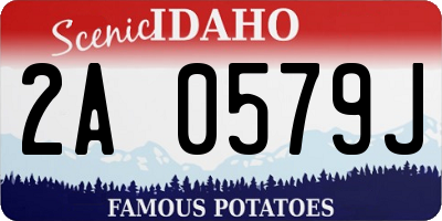 ID license plate 2A0579J