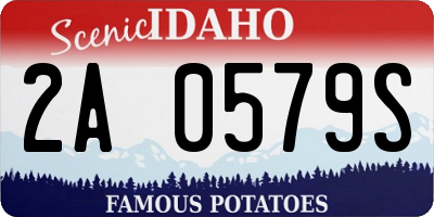 ID license plate 2A0579S