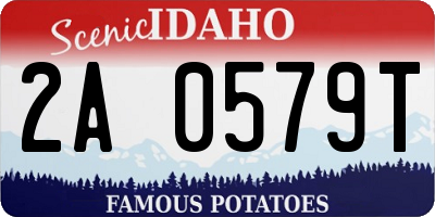 ID license plate 2A0579T