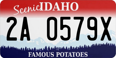 ID license plate 2A0579X